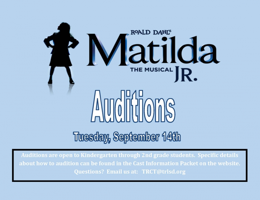 Matilda the Musical Jr. Auditions for grades K-2